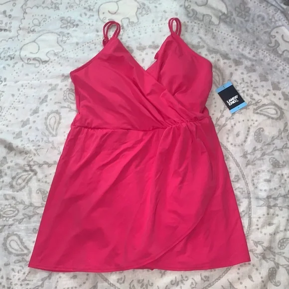 Lands' End | Swim | Nwt Lands End One Piece Swim Dress Hot Pink | Poshmark
